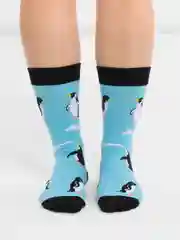 Голубой носки с принтом Animals