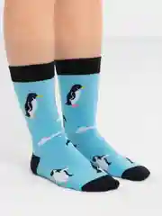 Голубой носки с принтом Animals