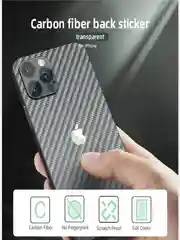 Золотой защитная пленка на iPhone 11/12/12Pro/13Pro/13 Pro Max/14Pro,15 под карбон на заднюю часть