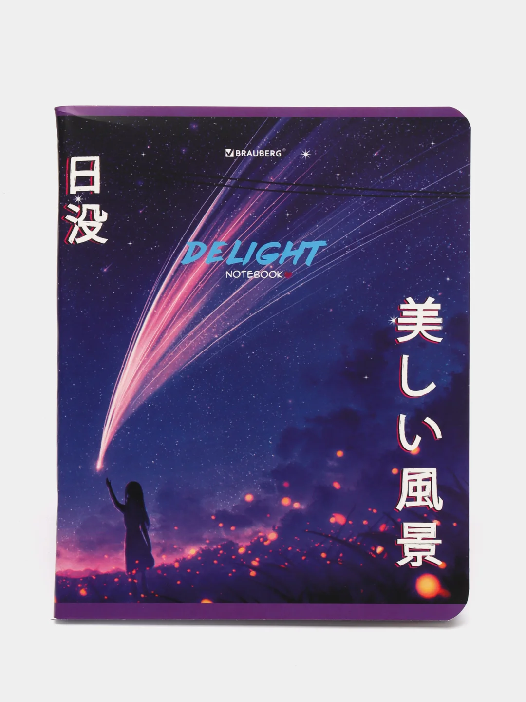 Тетрадь, 96 листов в клетку, А5, Brauberg, SoftTouch, Аниме Delight