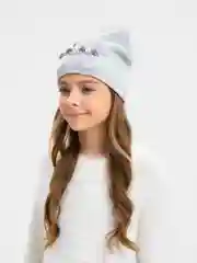 Серый шапка для девочки