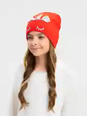 Красный шапка для девочки