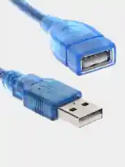 Кабель Удлинитель USB 2.0 A(M) - USB A(F) синий с фильтром AA