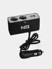 Разветвитель прикуривателя на 2 гнезда, с 2 разъемами USB 2.1А