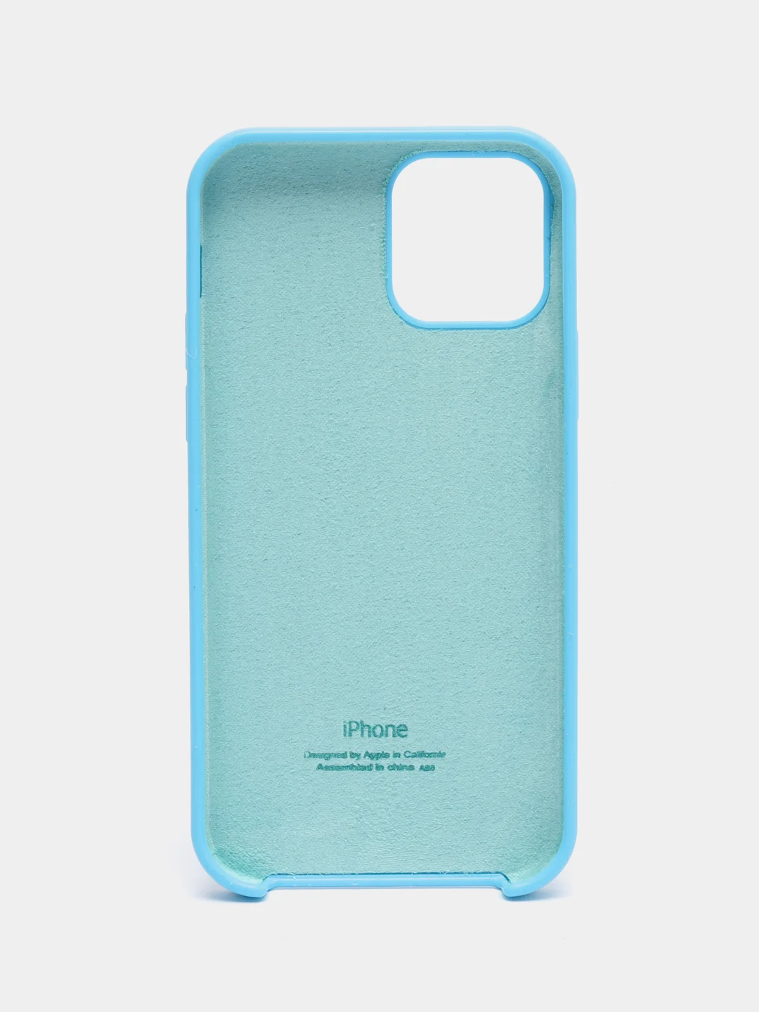 Голубой чехол силиконовый iPhone 6/6S, 7/8/SE 2020, Plus, X/XS, XR, 11, 12, Pro, Max