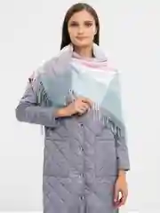 Мятный палантин, платок женский теплый, квадратный 105 x 105 см, кашемир