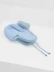 Голубой шапка ушанка женская, зимняя