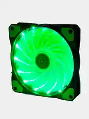 Зеленый кулер с LED подсветкой для компьютера