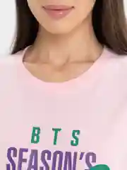 Розовый футболка женская K-POP "BTS"