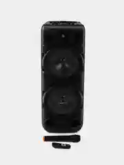 Музыкальная колонка напольная Bluetooth большая, c беспроводным микрофоном и светомузыкой