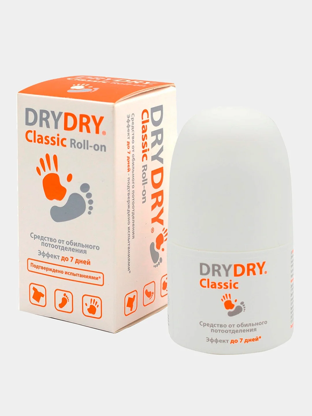 DRY DRY Classic Roll-on антиперспирант для мужщин и женщин с пролонгированным действием