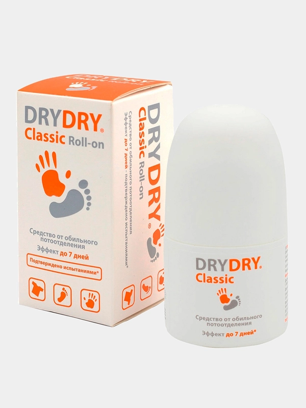 DRY DRY Classic Roll-on антиперспирант для мужщин и женщин с пролонгированным действием