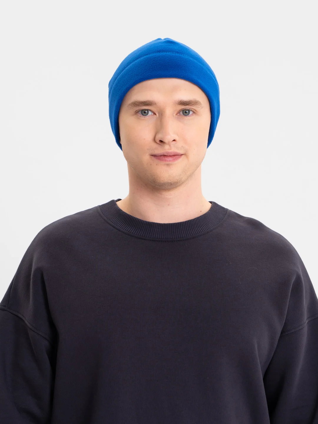 Синий шапка из флиса