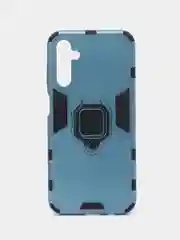 Синий меланж чехол противоударный, с кольцом, на Samsung Galaxy M14 (Самсунг Галакси М14)