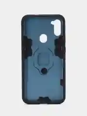 Синий меланж чехол противоударный, с кольцом, на Samsung Galaxy A11 (Самсунг Галакси А11)