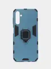 Синий меланж чехол противоударный, с кольцом, на Samsung Galaxy A14 (Самсунг Галакси А14)