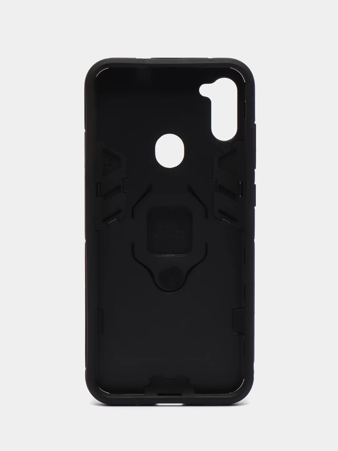 Черный чехол противоударный, с кольцом, на Samsung Galaxy A11 (Самсунг Галакси А11)