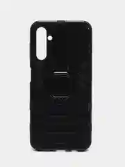 Черный чехол противоударный, с кольцом, на Samsung Galaxy A14 (Самсунг Галакси А14)