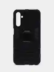 Черный чехол противоударный, с кольцом, на Samsung Galaxy A24 (Самсунг Галакси А24)