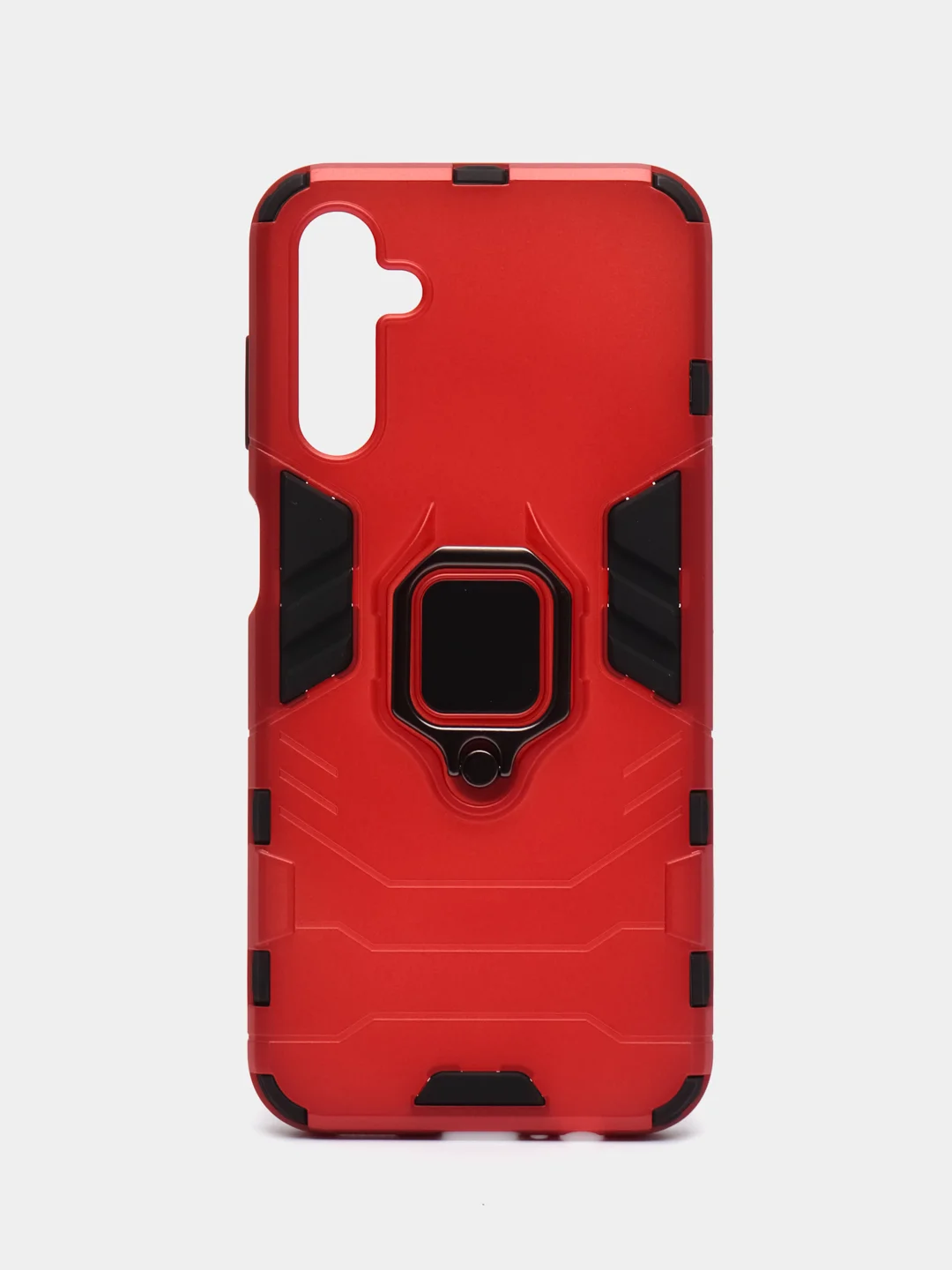Красный чехол противоударный, с кольцом, на Samsung Galaxy M14 (Самсунг Галакси М14)