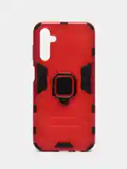 Красный чехол противоударный, с кольцом, на Samsung Galaxy M14 (Самсунг Галакси М14)