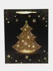 Пакет подарочный новогодний, для подарка Золотая Сказка "Midnight Christmas Tree" 608230