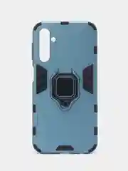 Синий меланж чехол противоударный, с кольцом, на Samsung Galaxy A24 (Самсунг Галакси А24)