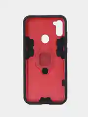 Красный чехол противоударный, с кольцом, на Samsung Galaxy A11 (Самсунг Галакси А11)