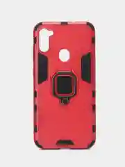 Красный чехол противоударный, с кольцом, на Samsung Galaxy A11 (Самсунг Галакси А11)