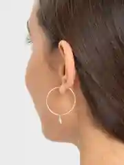 Серебряный серьги-кольца "Конго", "Кольца со звездой"