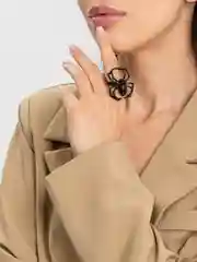 Серебряный кольцо "Паук"
