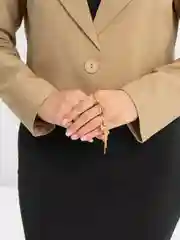 Золотой комплект из 3х колец / Набор из трех колец с бабочками и цепочками