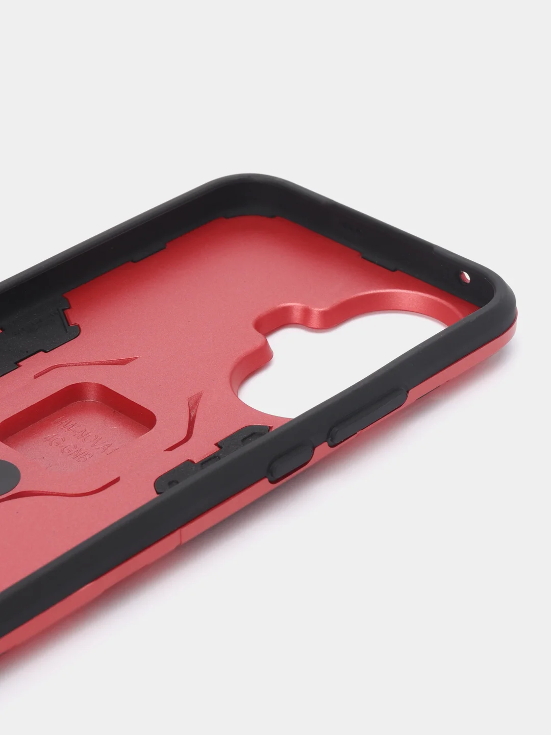 Красный чехол противоударный, с кольцом, на Huawei Nova 11 (Хувей Нова 11)