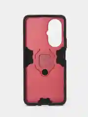 Красный чехол противоударный, с кольцом, на Huawei Nova 11i (Хуавей Нова 11i)