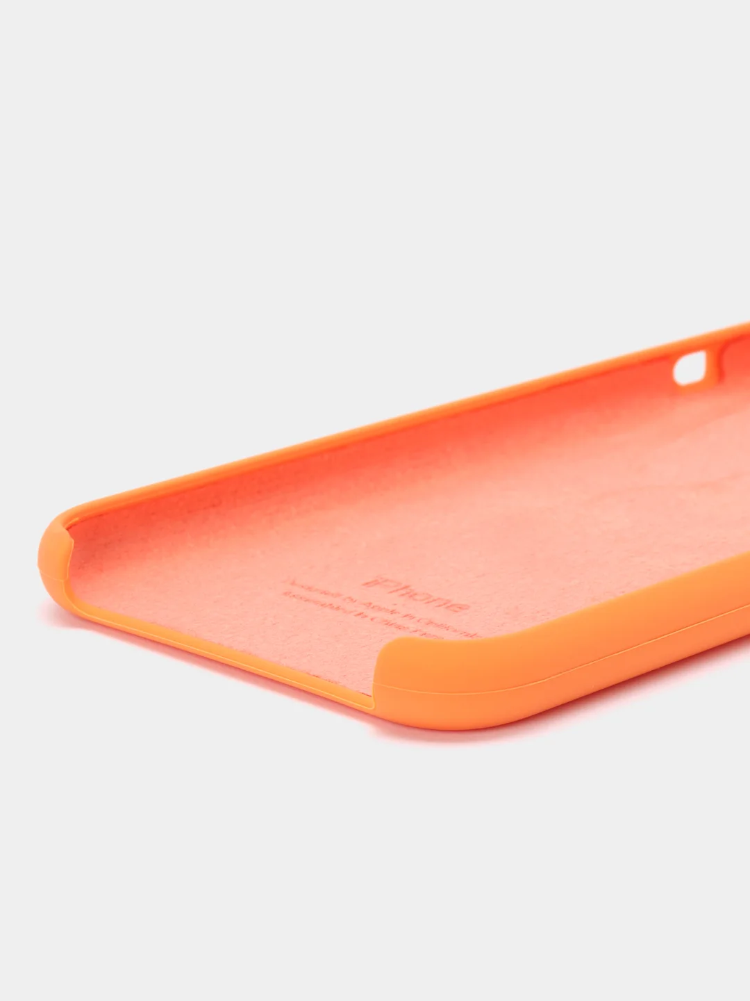 Оранжевый чехол силиконовый iPhone 6/6S, 7/8/SE 2020, Plus, X/XS, XR, 11, 12, Pro, Max