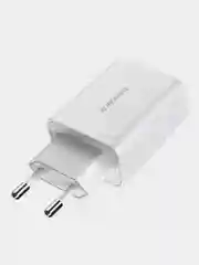 Белый сетевое зарядное устройство Borofone BA21A и кабель Micro-USB, быстрая зарядка