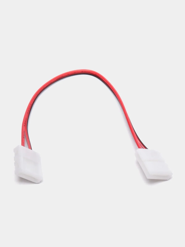 Коннектор выводной LED (10 mm, провод 15 cm), для светодиодной ленты, 2 контакта - 1 шт
