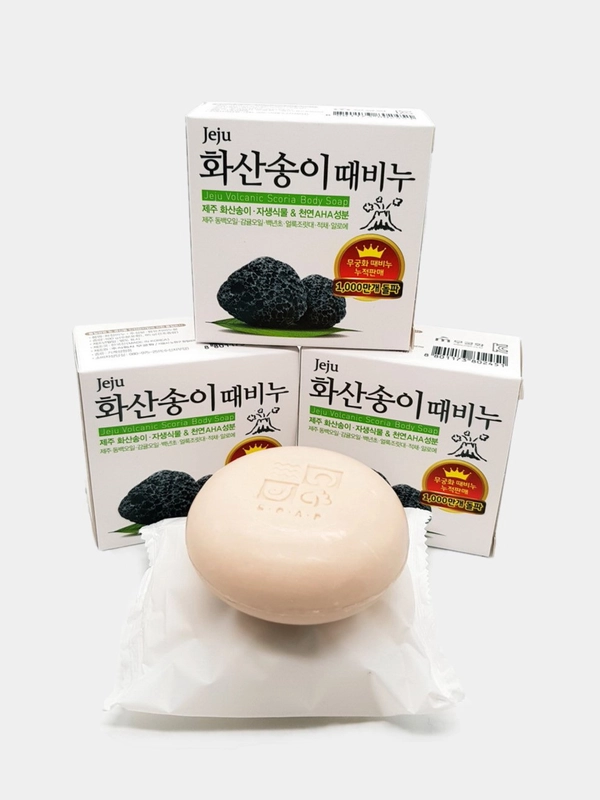 Мыло для лица с вулканической солью MUKUNGHWA Jeju Scoria Scrub Bar Soap 100гр