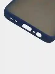 Синий чехол для Samsung Galaxy A14, Самсунг Галакси А14, пластиковый матовый с цветными кнопками