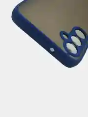 Синий чехол для Samsung Galaxy A14, Самсунг Галакси А14, пластиковый матовый с цветными кнопками