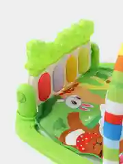 Зеленый детский развивающий игровой музыкальный коврик для детей