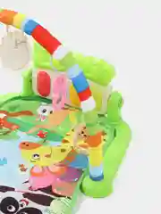 Зеленый детский развивающий игровой музыкальный коврик для детей