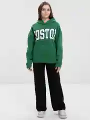 Лесной зеленый худи женское утепленное Boston, толстовка с капюшоном на флисе