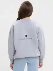Серый меланж женский свитшот с начесом, oversize