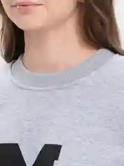 Серый меланж женский свитшот с начесом, oversize