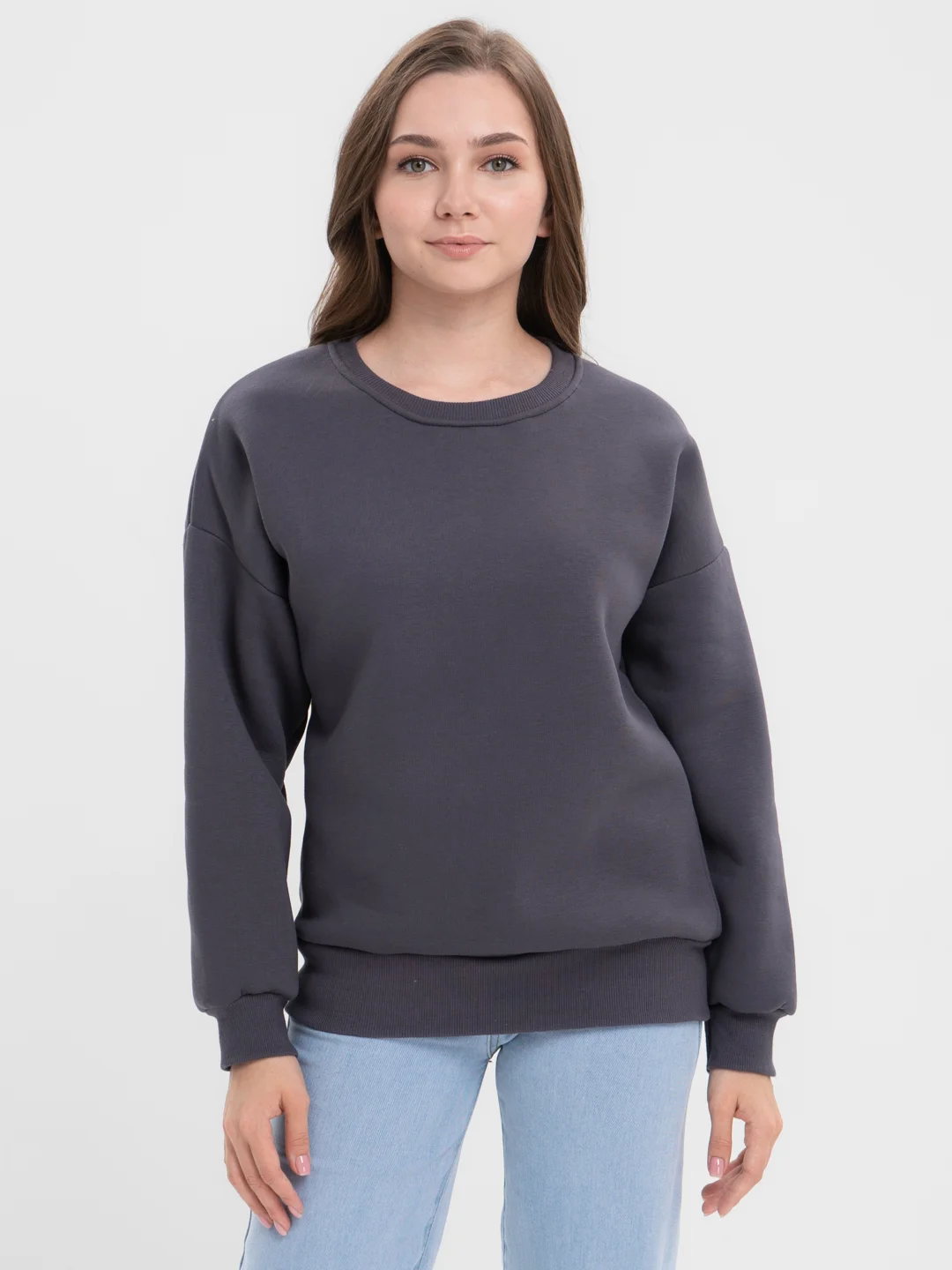 Лесной зеленый женский свитшот с начесом, oversize, с модным принтом на спине CHICАGO
