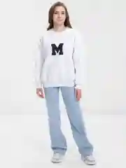 Белый женский свитшот с начесом, oversize