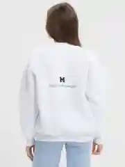 Белый женский свитшот с начесом, oversize