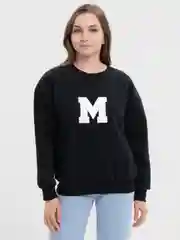 Черный женский свитшот с начесом, oversize