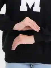 Серый меланж женский свитшот с начесом, oversize